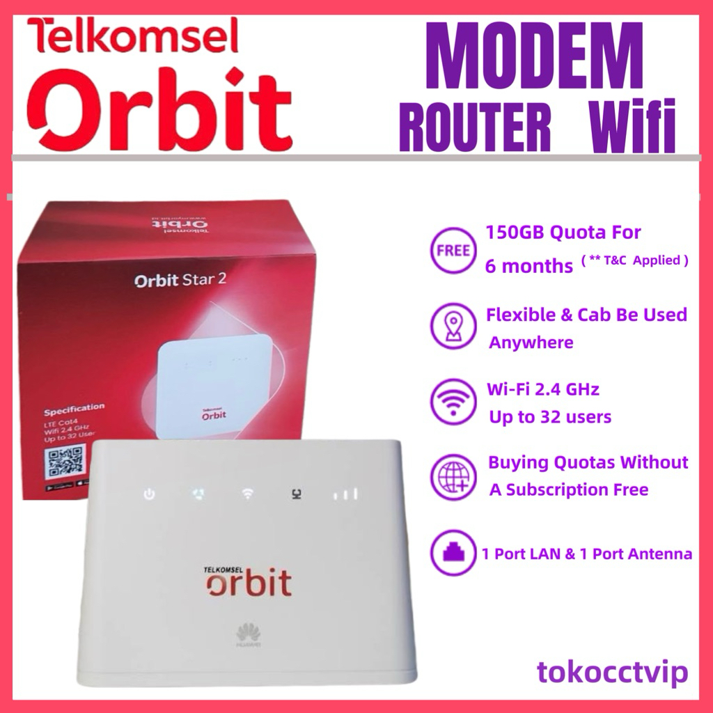 MODEM  Wi-Fi  ROUTER  TELKOMSEL Wi-Fi  ORBIT H2