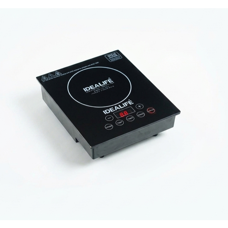 IDEALIFE Kompor Induksi Mini IC-1001 1000W | Kompor Listrik 1 Tungku Portable & Tanam | Induction Co