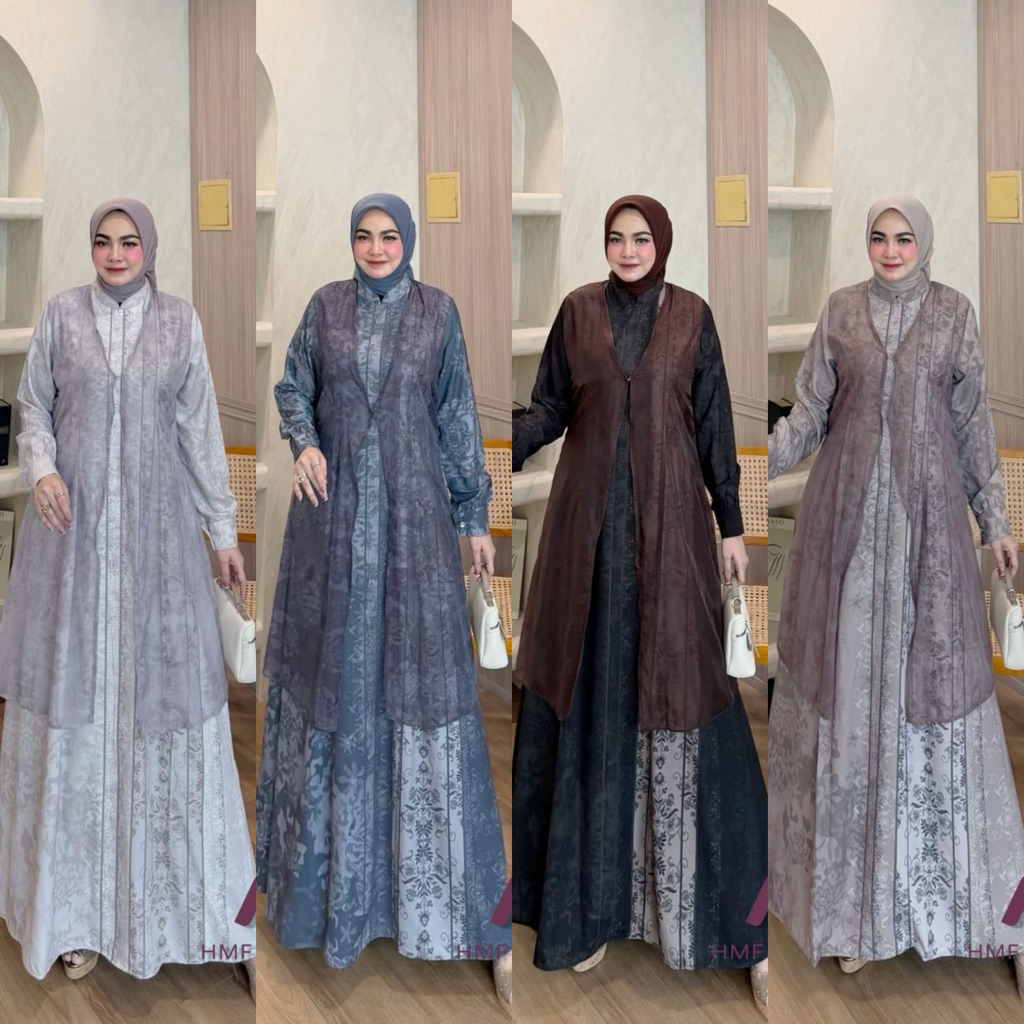 Widya vol 7 Dress gamis terbaru ORI by Hmf