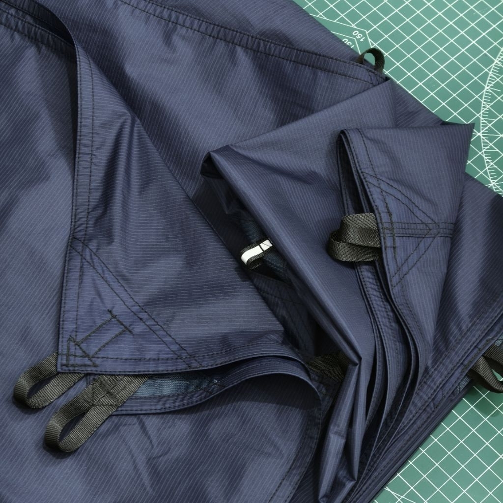 Flysheet Ultralight Silnylon 15D navy ( 2x3 = 15 loop) ( 3x3, 3x4 = 23 loop) Shelter Atap Tenda Camp