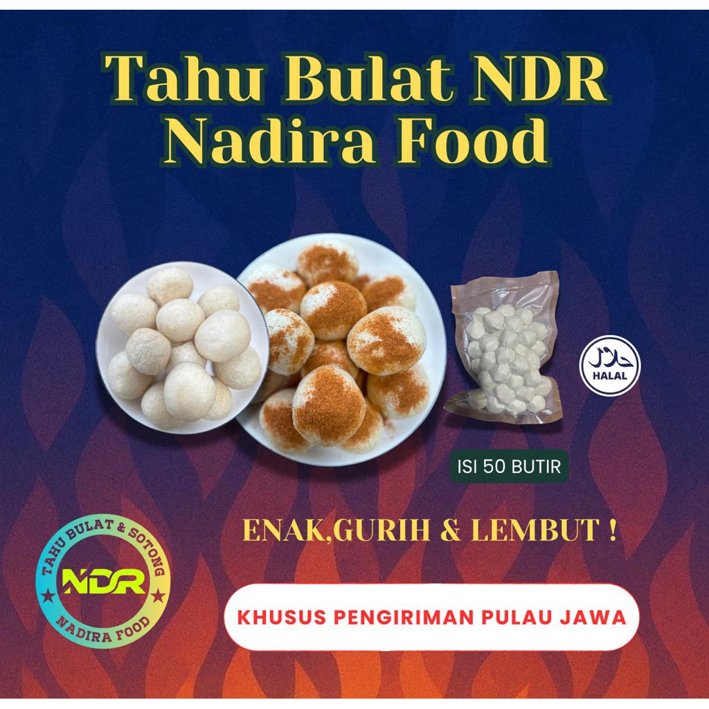 Tahu Bulat Mentah isi 50 Free Bumbu Tabur