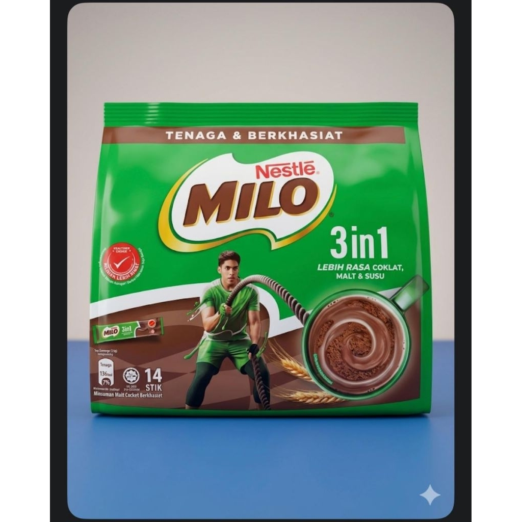Milo 3in1 Malaysia Sachet #14 Sachet