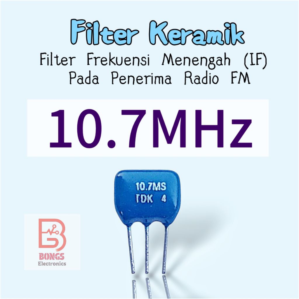 10.7MHz /10,7MHz Filter Keramik Seri TDK 3pin IF Radio FM