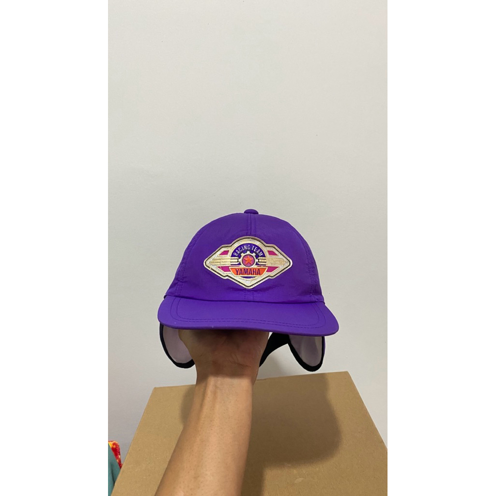 Japan Yamaha Racing Team Vintage Hat Topi with Earflap Cap