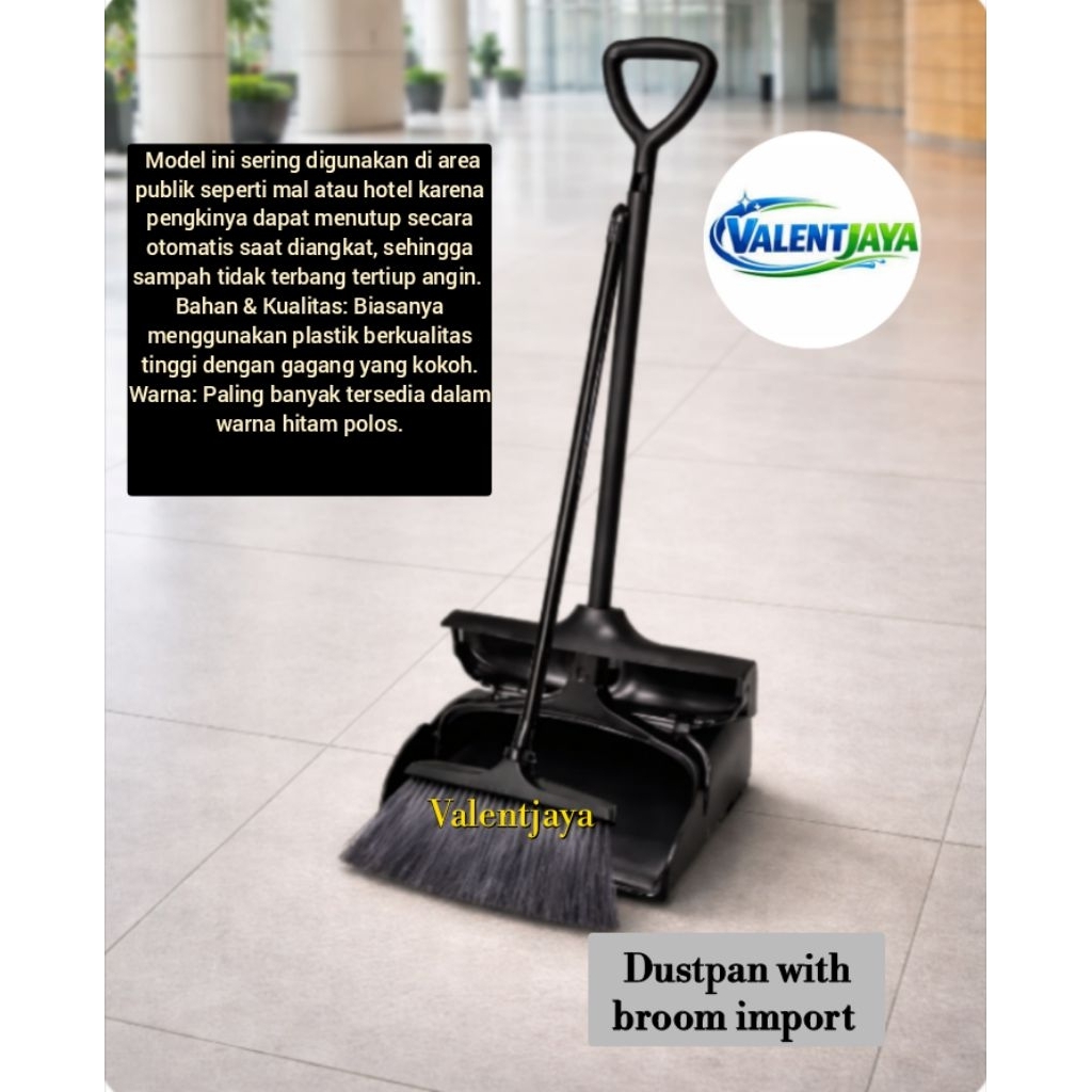 Pengki dan sapu import alat pel otomatis dust broom