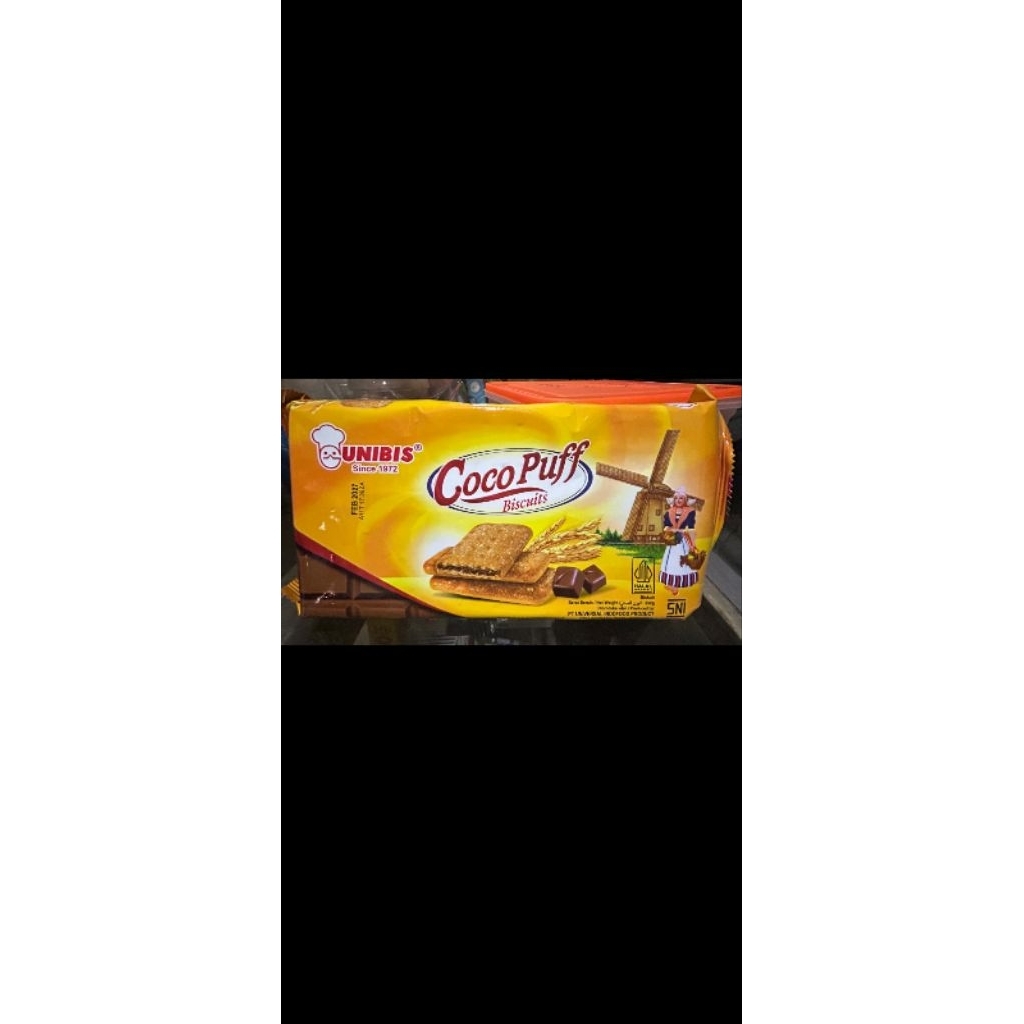 Unibis cocopuff biskuit rasa coklat