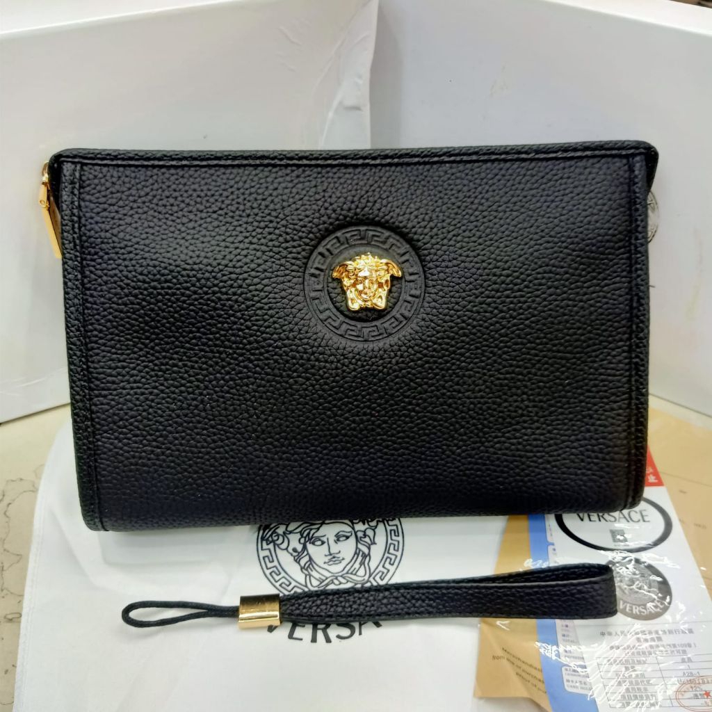 clutch bag versace kulit handbag tas tangan kulit