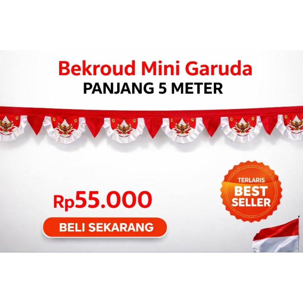 Bahan Kain Peles & Abutay, Motif Garuda Mini, 10 Gelombang