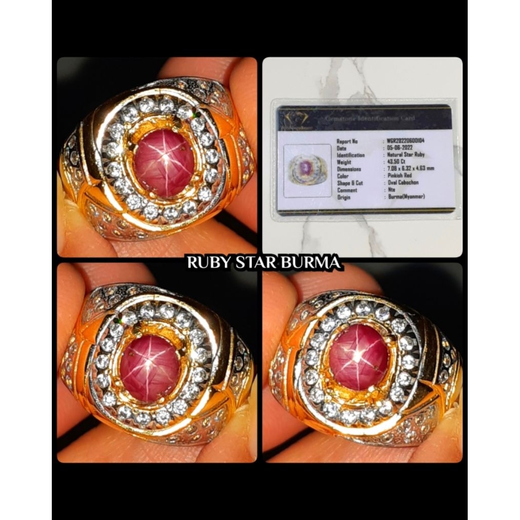 original permata ruby delima star myanmar HQ
