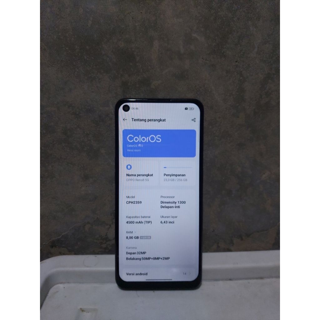 HP ANDROID SMARTPHONE OPPO RENO 8 5G RAM 8/256GB EX RESMI MULUS LIKE NEWS SIAP PAKAI