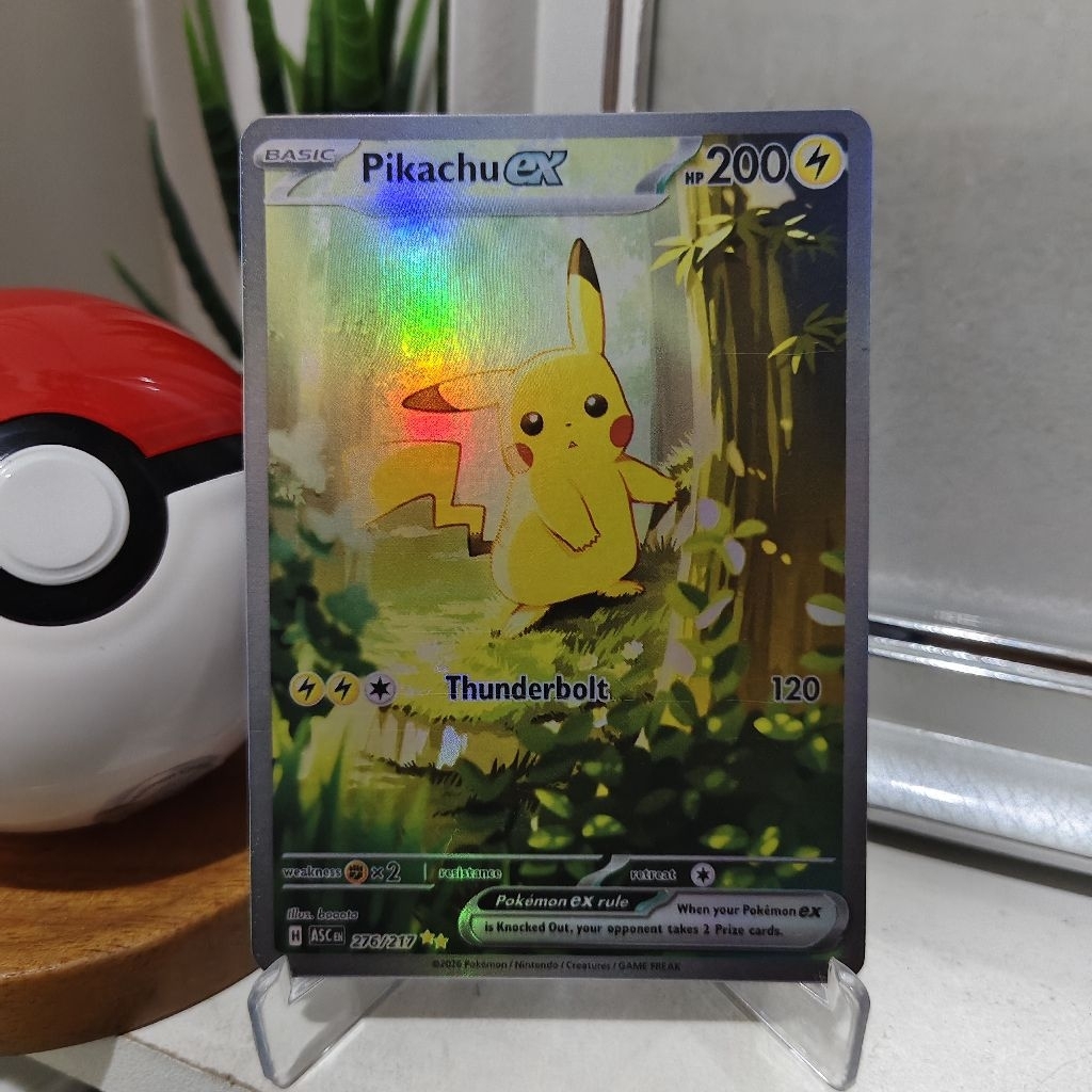 PIKACHU POHON SAR ASCENDED HEROES TREEKACHU LEDAKAN PENIADA 276/217 MEGA DREAM - REPLICA HOLOGRAM CA