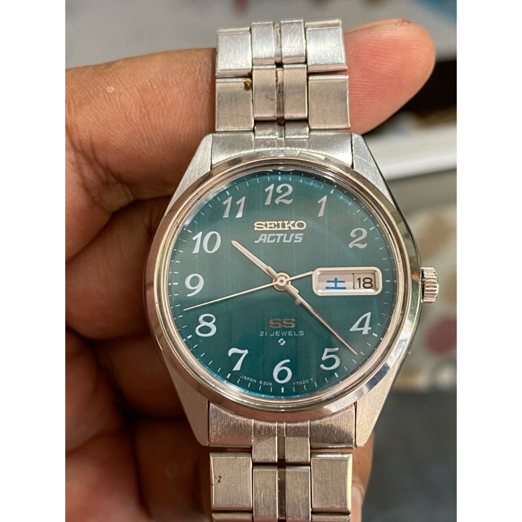 jam tangan original  Seiko actus ss geendial index angka rare item