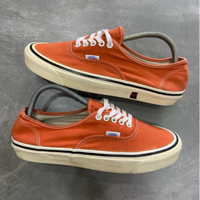 [Size 42] Rare Vans Authentic 44 DX Anaheim Factory Orange Tiger White Second Original Kondisi Mulus