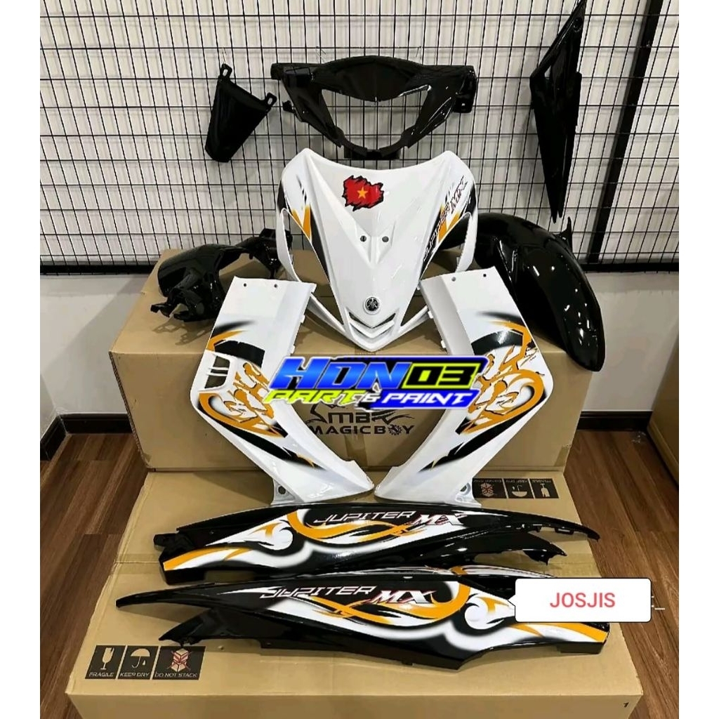 BODY BODI YAMAHA JUPITER MX OLD WARNA HITAM PUTIH