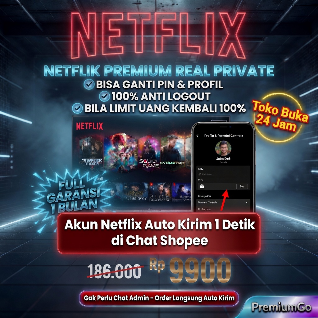 [24/7] Netflix Premium 4K UHD Real Private Profil Bisa Ganti PIN & Profil - Stabil Garansi 30 Hari