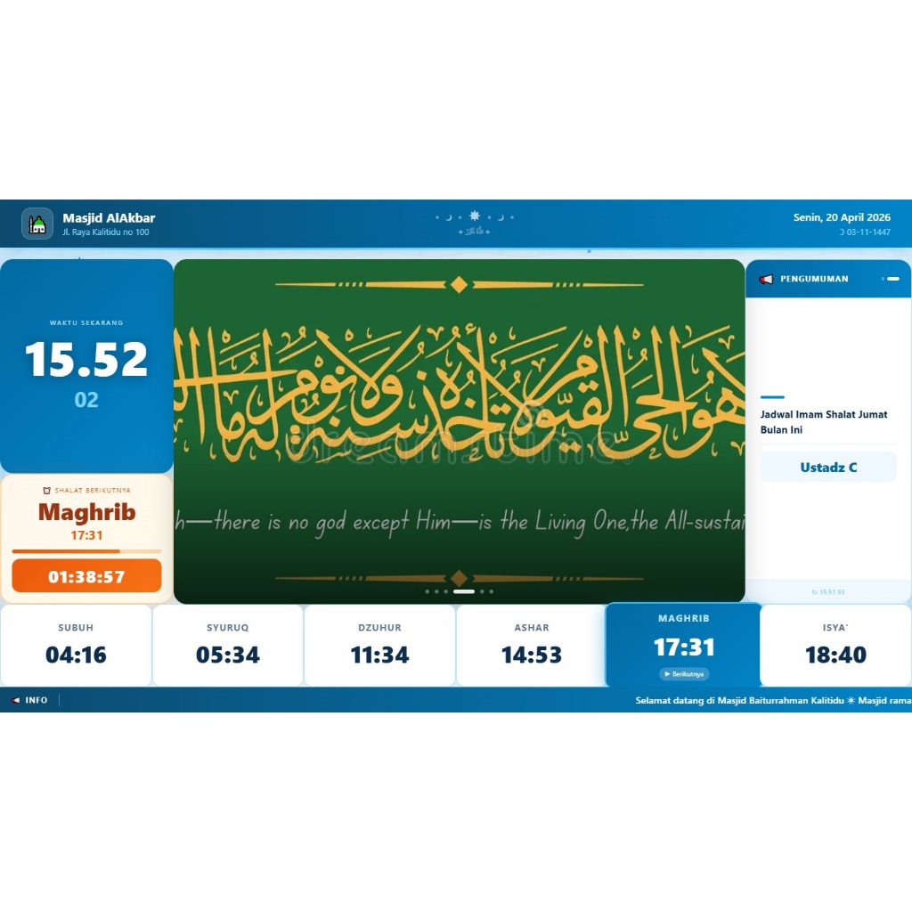 Aplikasi sistem informasi masjid