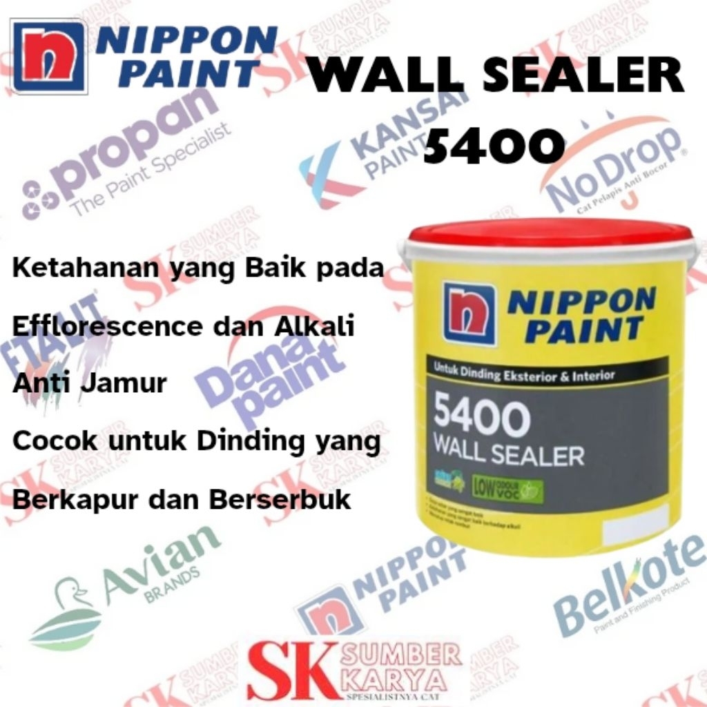 CAT DASAR NIPPON WALL SEALER 5400 20KG / CAT DASAR TEMBOK NIPPON / CAT DASAR TEMBOK INTERIOR EXTERIO