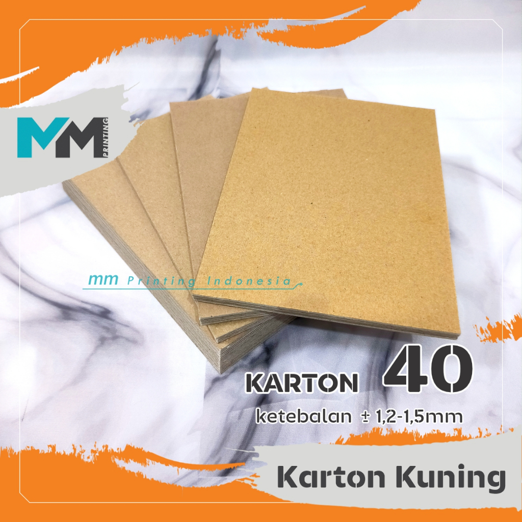 [isi 6pcs][F4/A4] Yellow Board 40/Karton tebal 40/Karton Hard board/Karton Hard cover