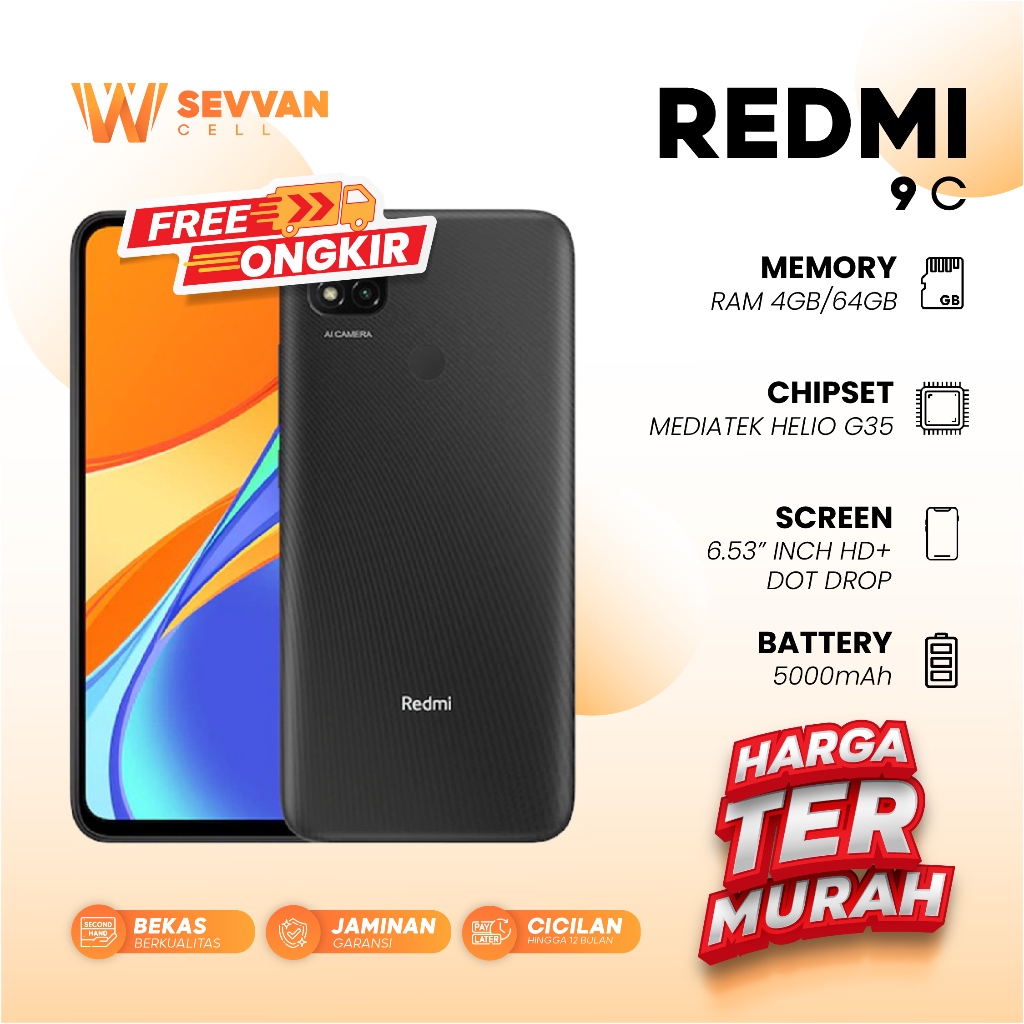Handphone Xiaomi Redmi 9C Ram 4 64GB