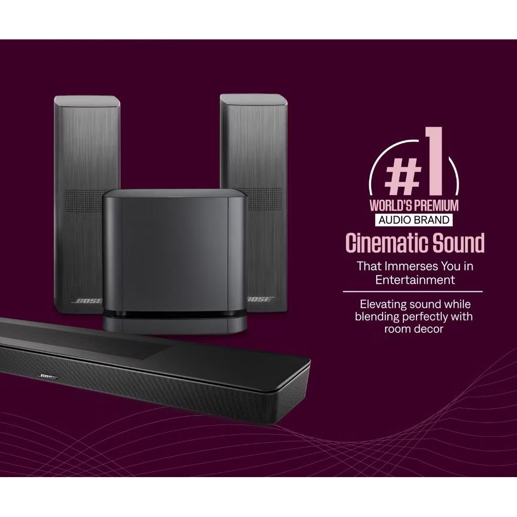 Bose Surround Speakers 700 Wireless Satelite Soundbar Speaker