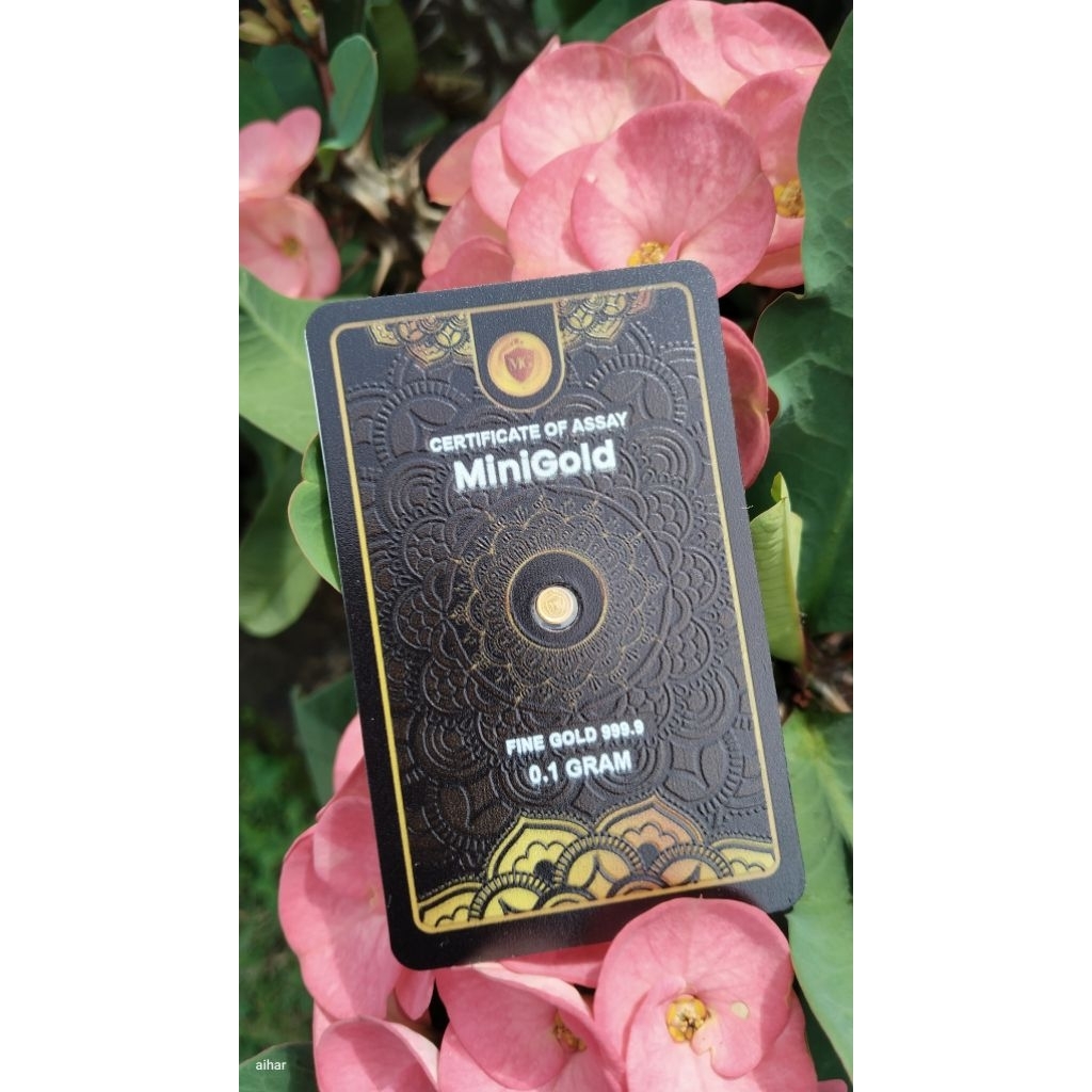 Logam Mulia Emas Mini Gold MiniGold Black Series New Reguler 0,1 gr 0.1 gram