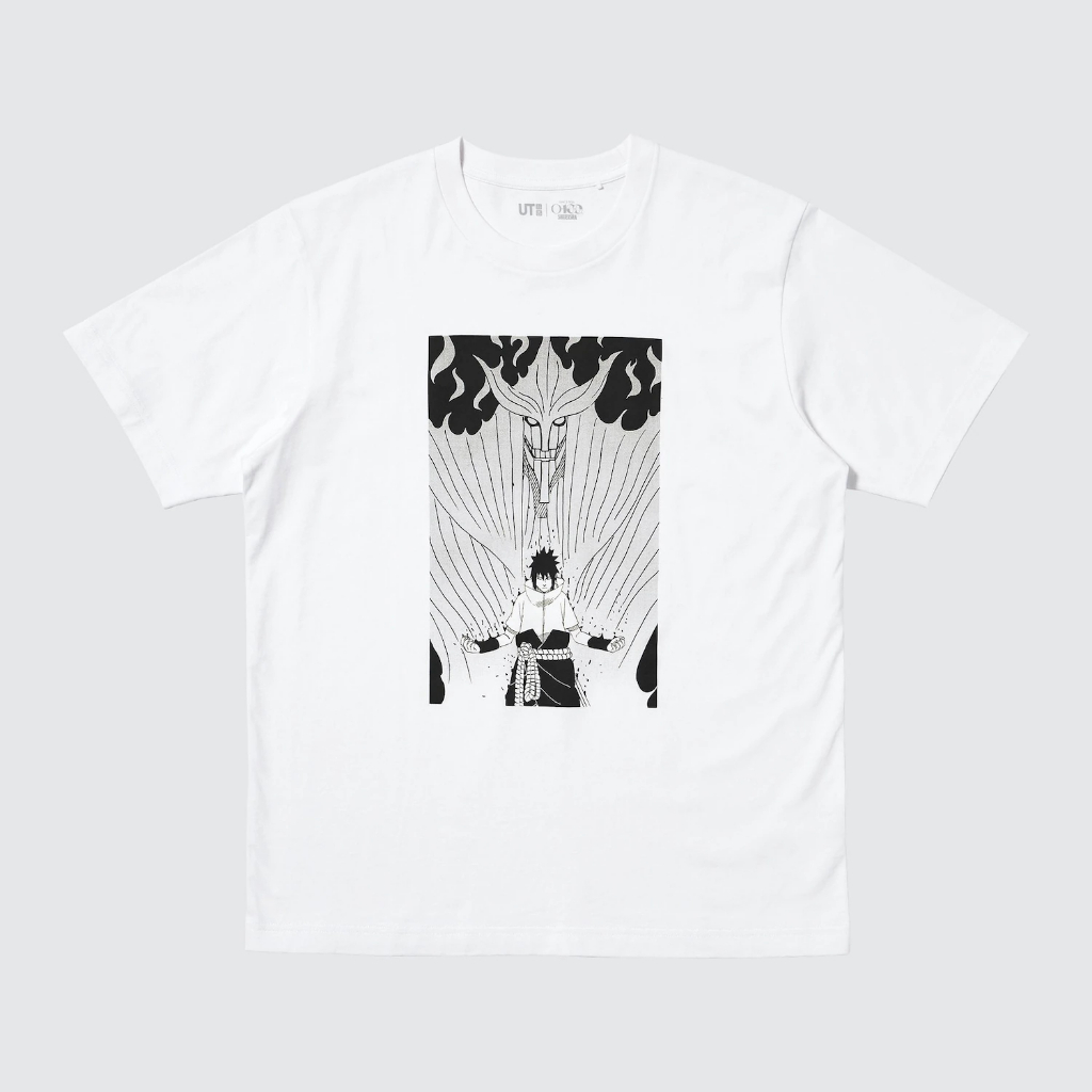Tshirt Uniqlo Sasuke Susano'o | UT Naruto Kaos Lengan Pendek - Putih