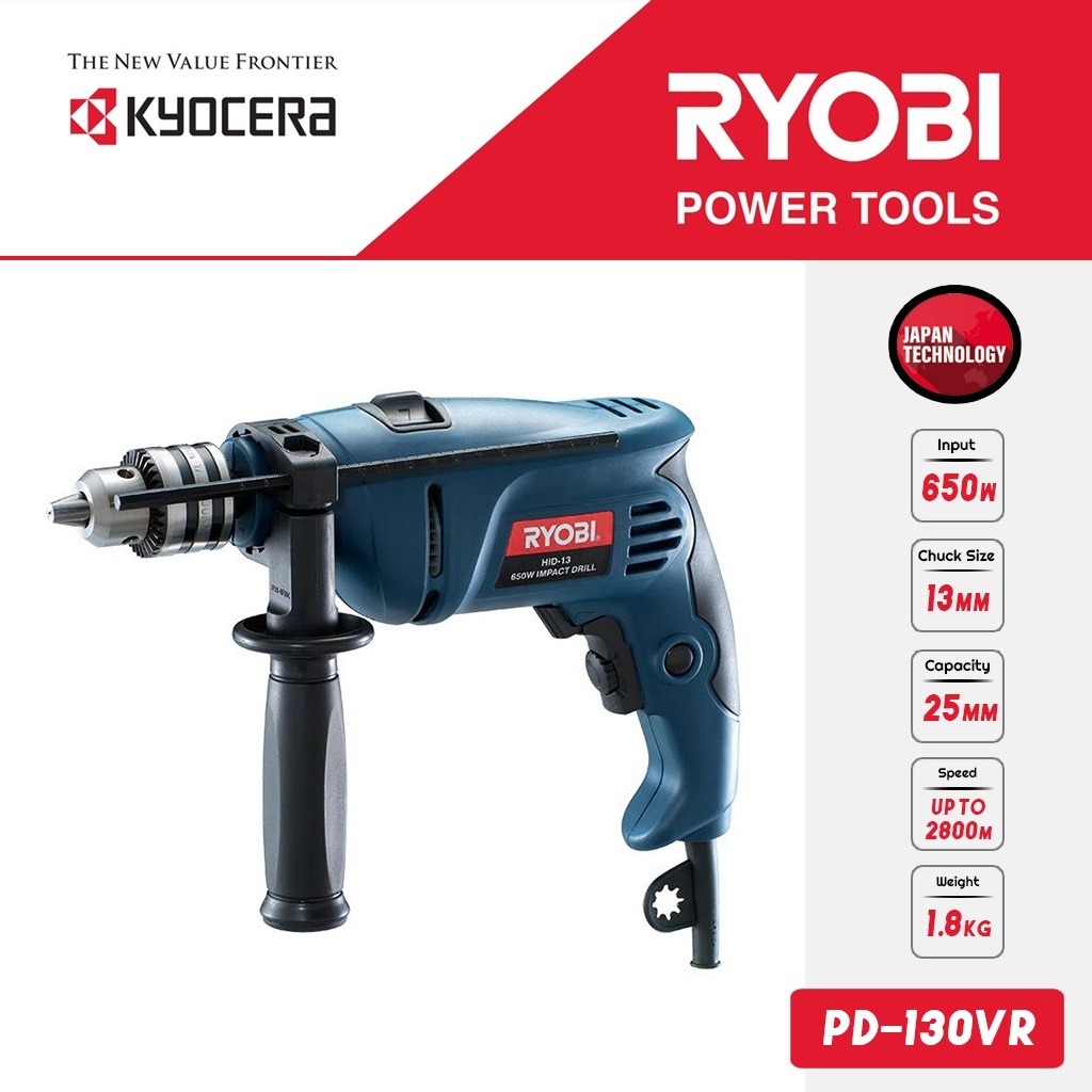 Mesin Bor Impact 13mm PD130VR Ryobi