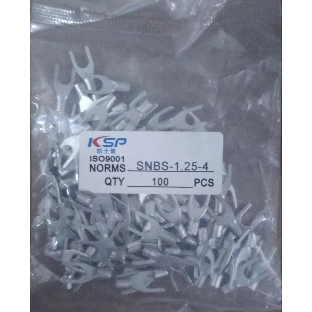 Skun Kabel Y 1.25-4 Y 1,25-4 Skun Kabel Fork Skun Y 1,5 mm 1.5-4 mm SNBS 1.25 - 4 Peralatan Tembaga