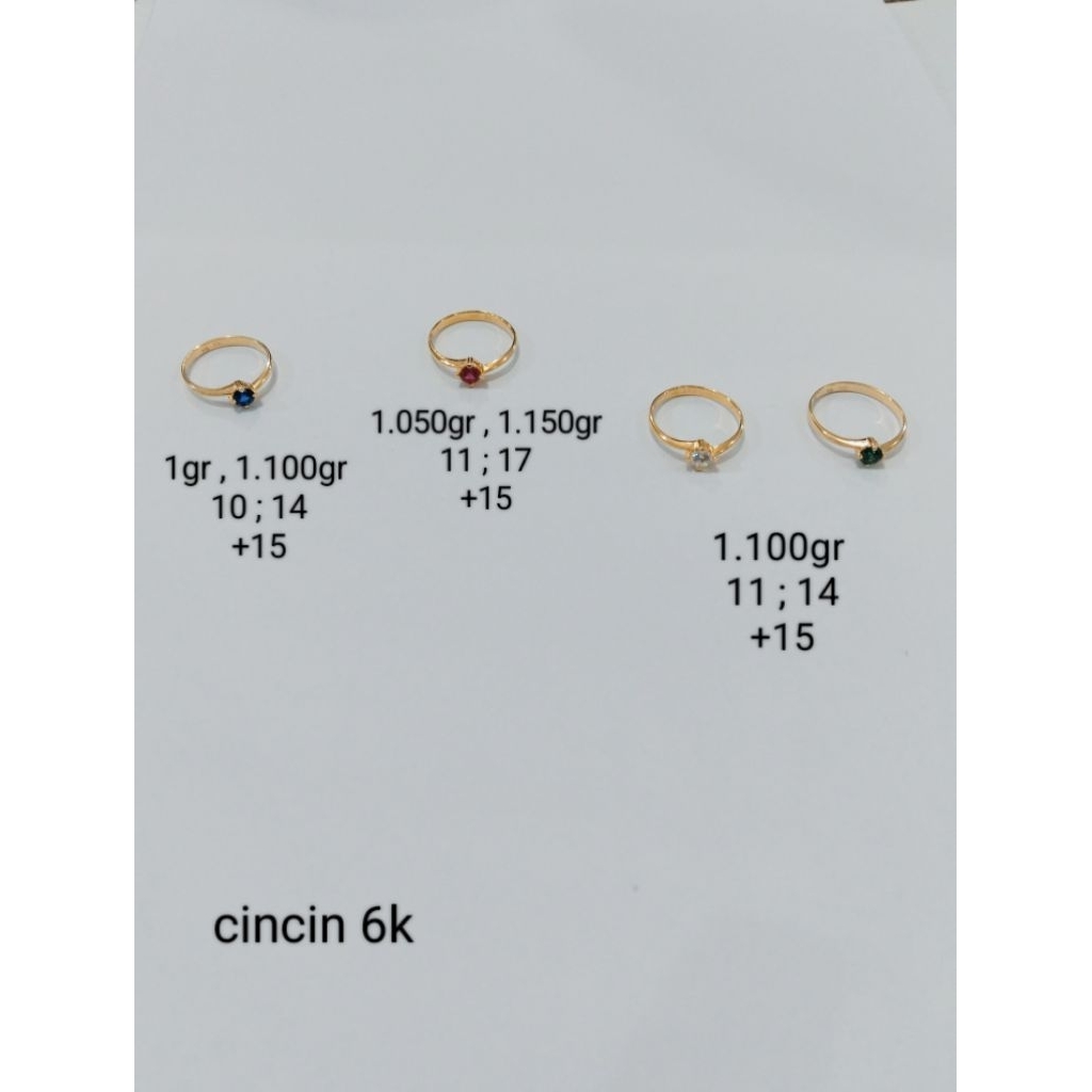 cincin emas 6 karat