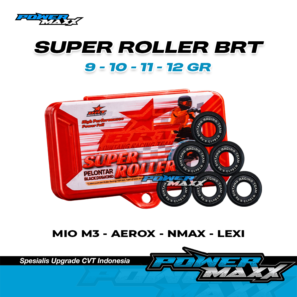 BRT - NMAX AEROX LEXI ROLLER Racing BRT racing Black Diamond Roller Ukuran 9 dan 11 gram