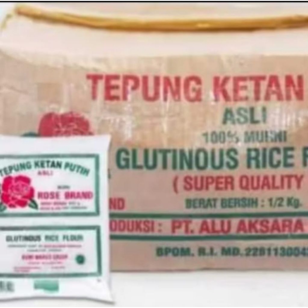 1 dus Tepung ketan putih rose brand @dus isi 20bks