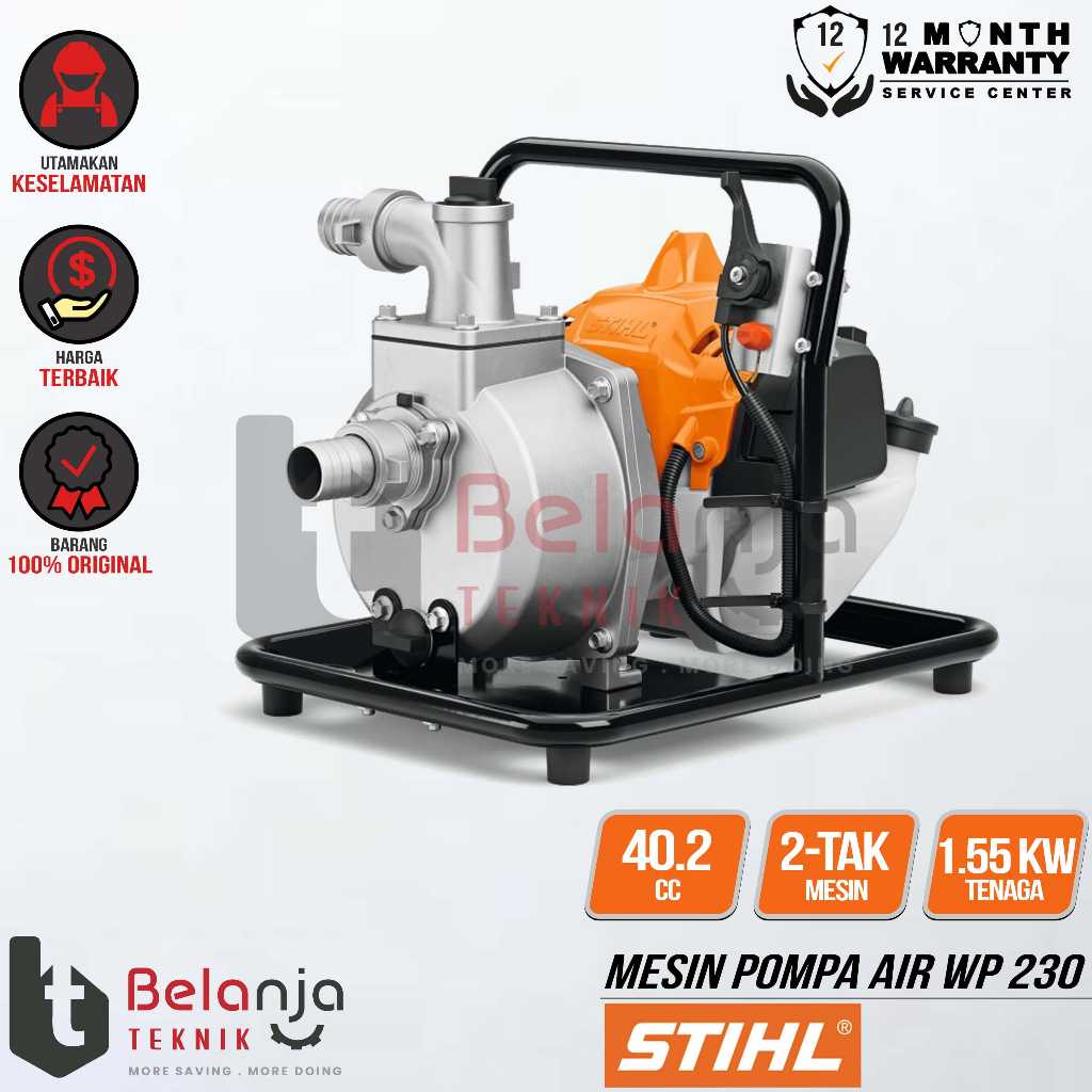 Stihl Water Pump WP 230 Mesin Pompa Alkon Irigasi WP230 2.1 HP