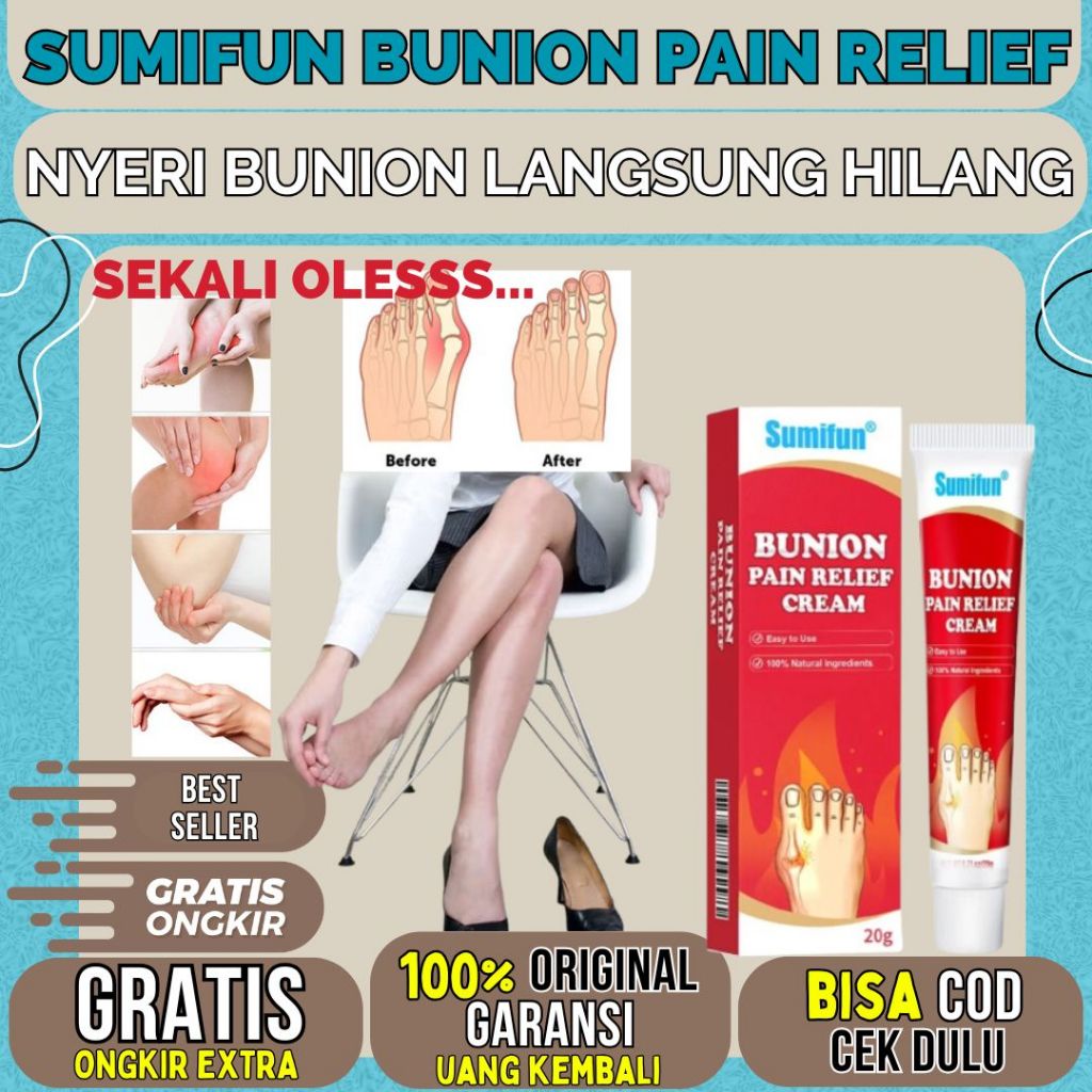 SUMIFUN BUNION PAIN RELIEF CREAM Krim Salep Rematik Asam Urat Pereda Nyeri Sendi Lutut Jari Kaki Ben