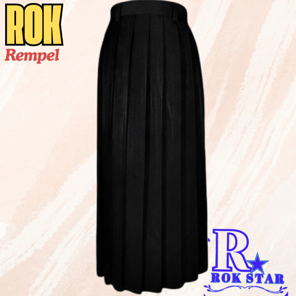 Rok Rempel Hitam Polos Panjang Model REMPEL Rok Star Untuk Anak Perempuan