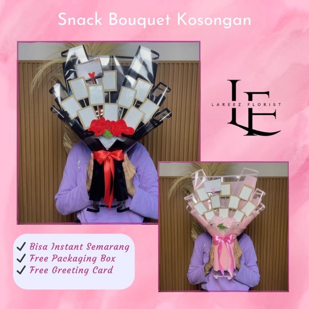 [READY BISA INSTANT SEMARANG] TERMURAH SIZE BESAR JUMBO Snack Bouquet Kosongan BUNGA MAWAR KAWAT BUL