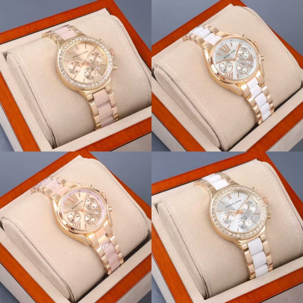 Jam Tangan Wanita Terbaru Mk221 Fashion Strap Rubber Jam Cewek Premium Ukuran 4cm