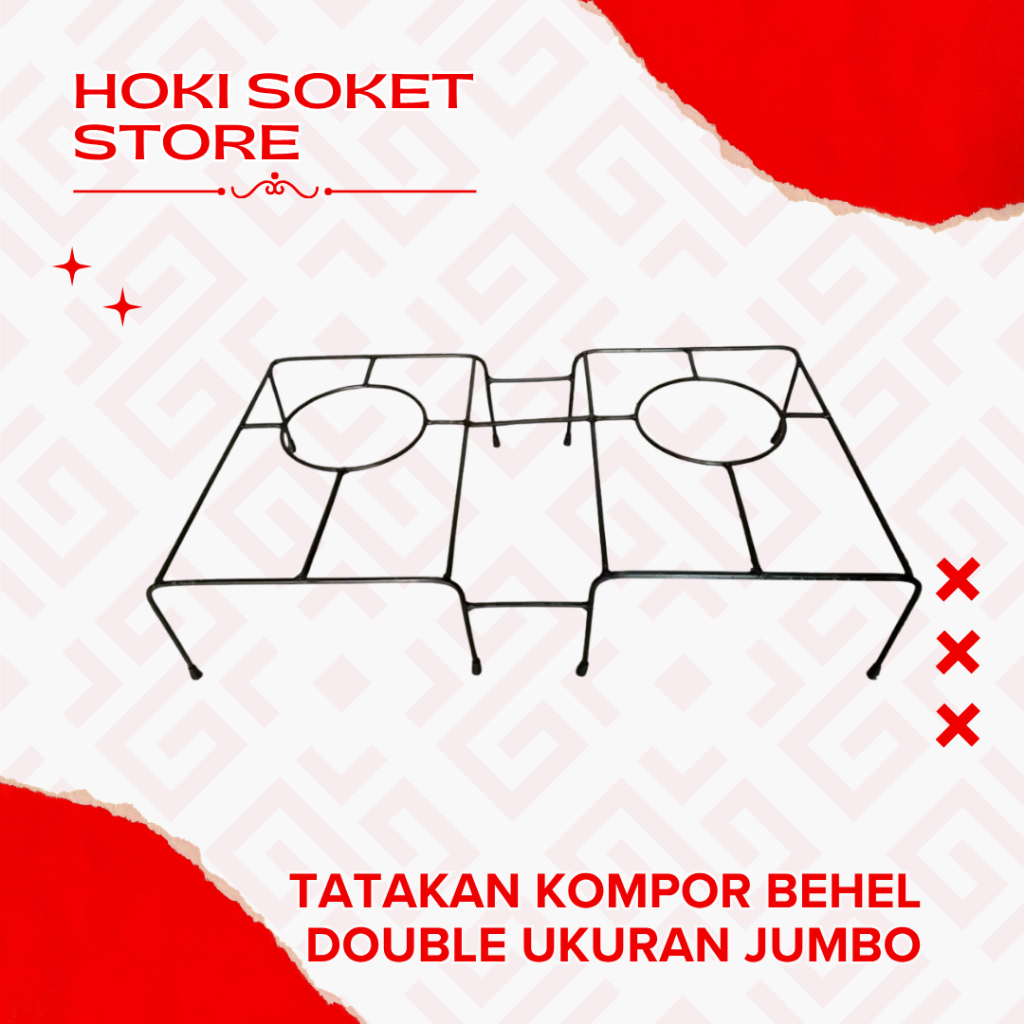 Tatakan Kompor Gas Behel Double Jumbo || Dudukan Panci Dua Tungku Pengaman Kompor Besi Tebal Rak Dap