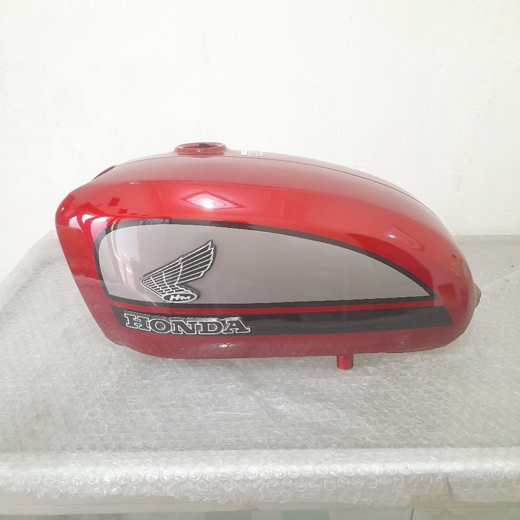 Tangki CB 100 Gelatik MERAH ABU ABU Striping Airbrush Tengki CB Tengki CB100 Aksesoris Motor CB Cust
