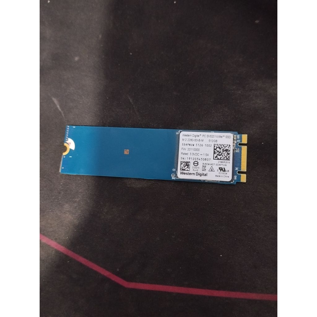 NVMe WD PC SN520 512GB