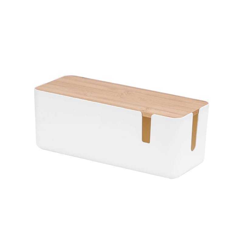 Cable Organizer Rak Kabel Estetik Tempat Kotak Box Kabel Organizer White