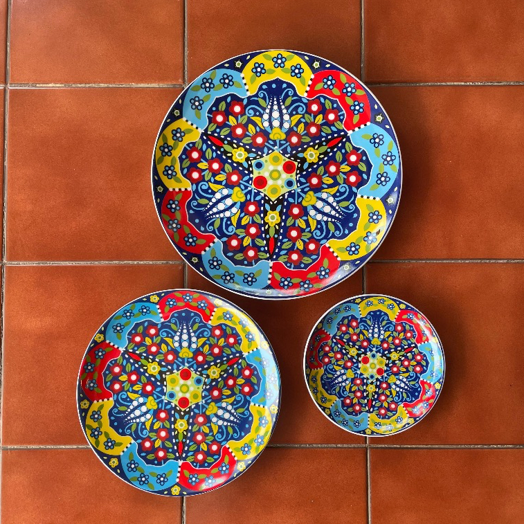 Set Walldecor Piring Keramik Maroko / Pajangan Dinding /FREE KAWAT GANTUNG