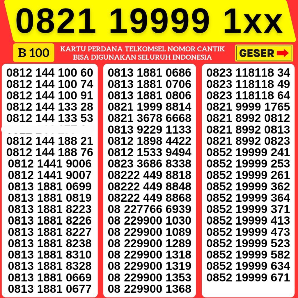 NOMOR CANTIK TELKOMSEL 19999 KARTU PERDANA 12 DIGIT 11 DIGIT 10 DIGIT MURAH KARTU PERDANA SIMPATI TE