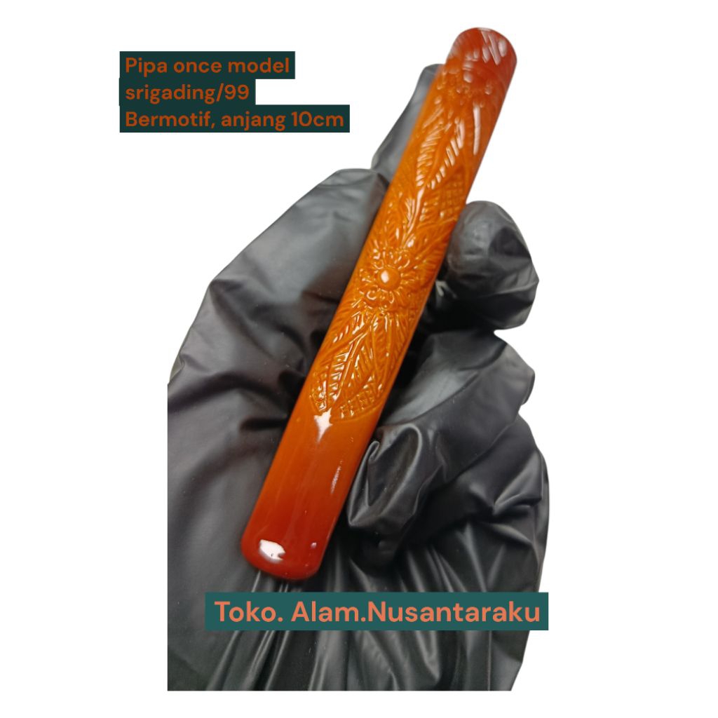Pipa once model srigading/99 panjang 10cm ukir bunga