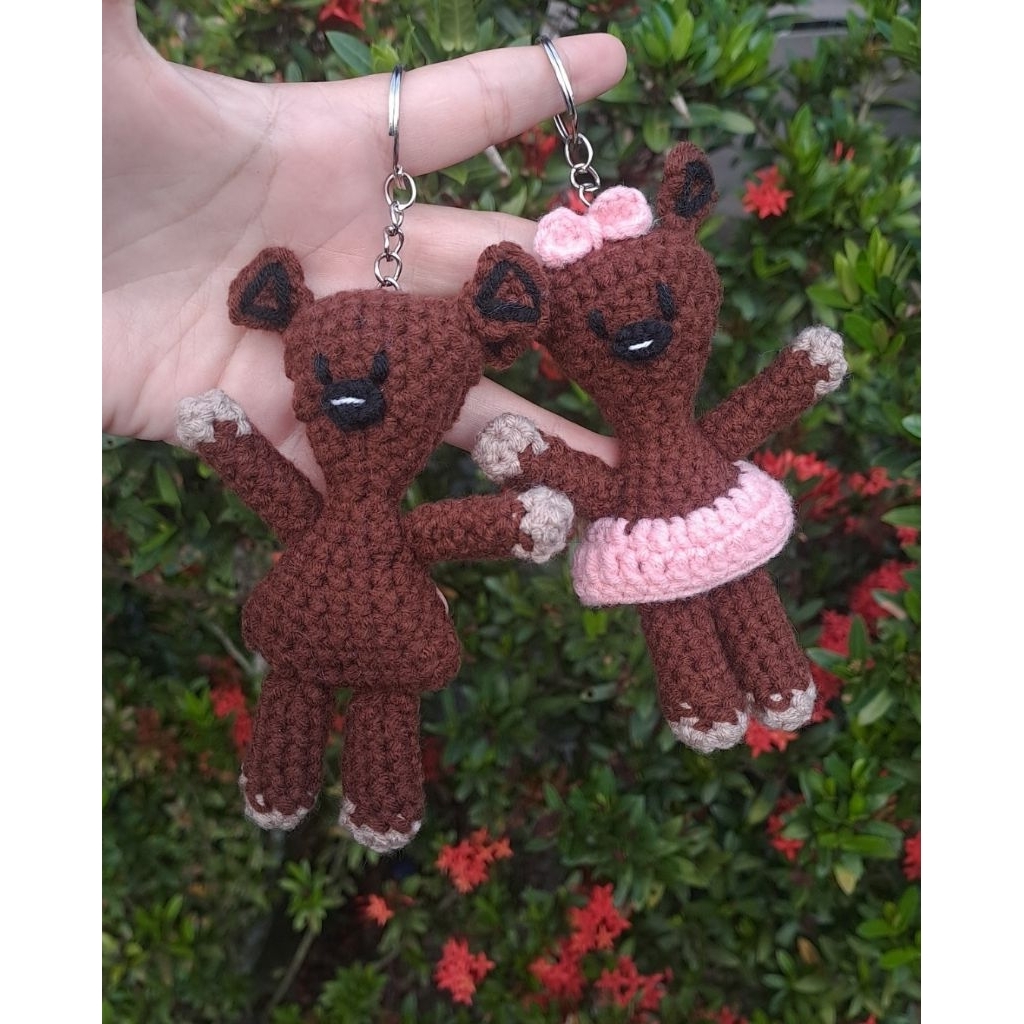 Mr bean & Mrs Lotties Teady Bear Crochet| Amigurumi|Gantungan Kunci crochet| Boneka gantungan kunci 