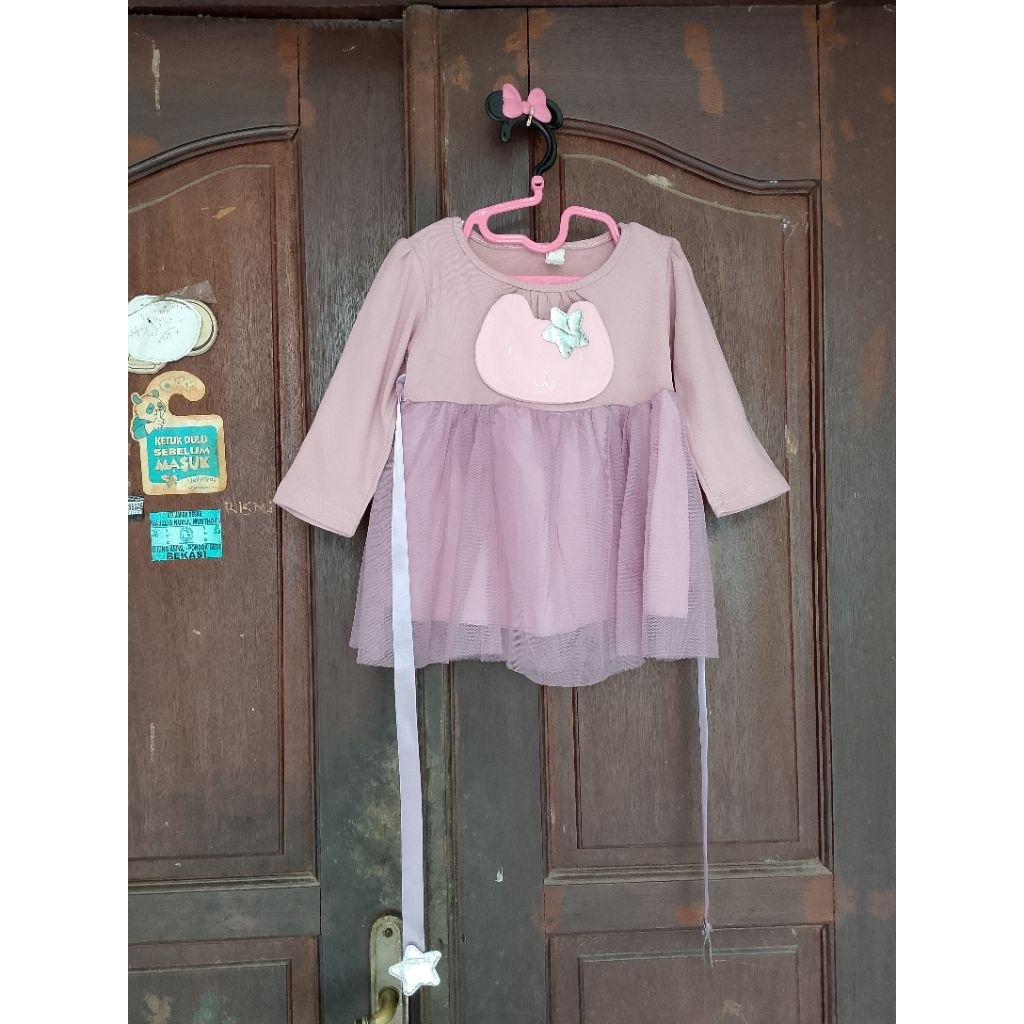 DRESS ANAK KOMBINASI TILE