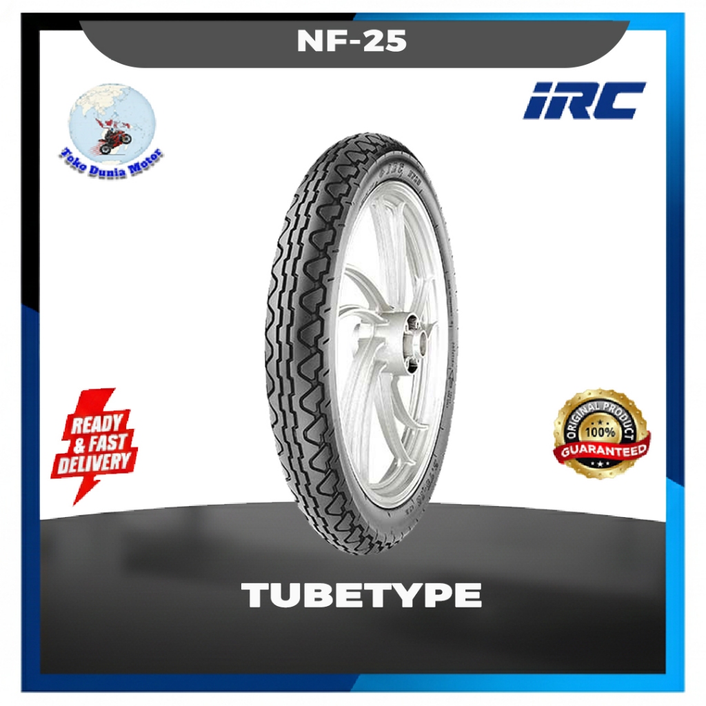 Ban motor IRC NF25 80/100-17 Ban Motor Bebek Tubetype Non Tubeless (TT)