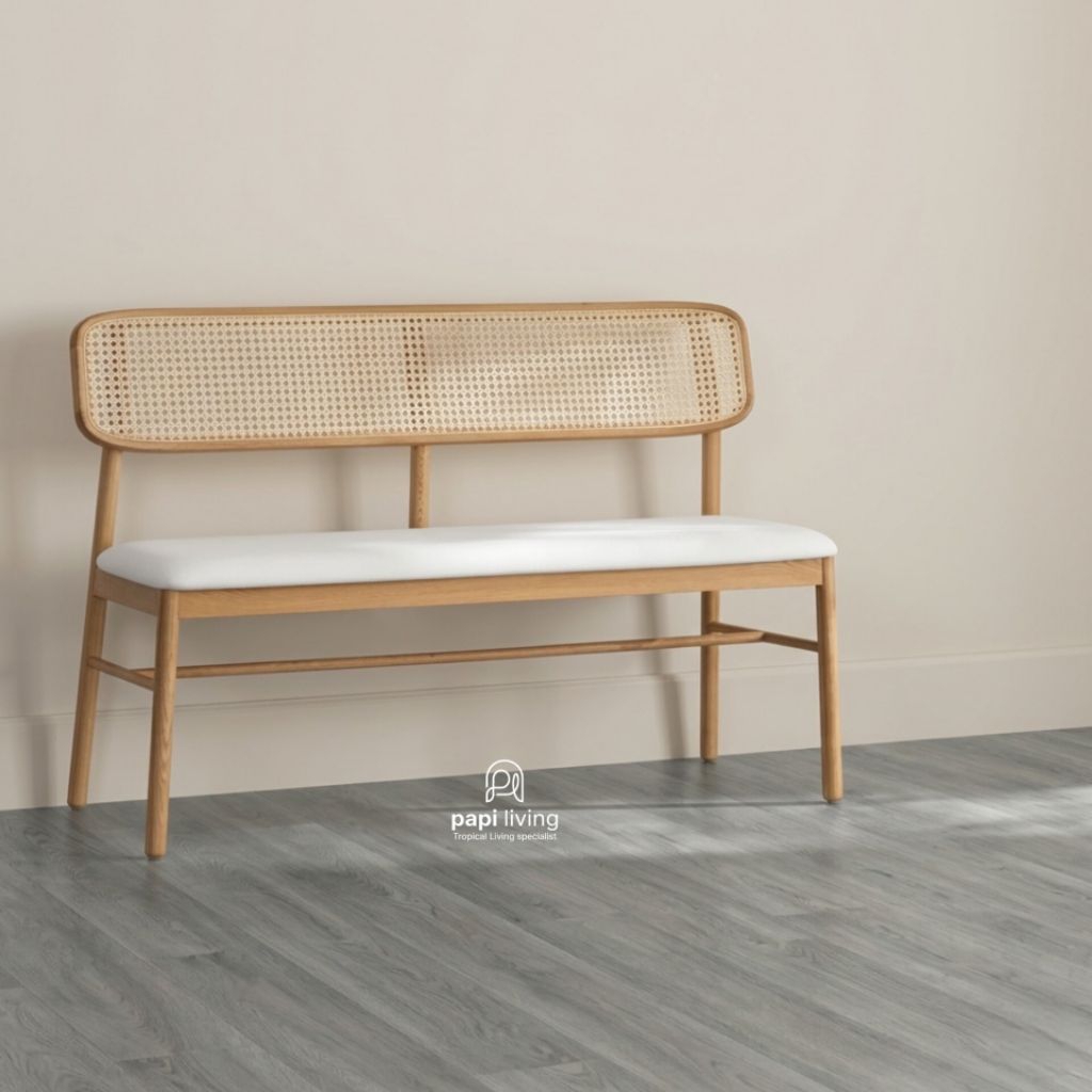 Rotan bangku minimalis,kursi panjang, bangku santai, kursi santai minimalis, tropichal bench rattan 