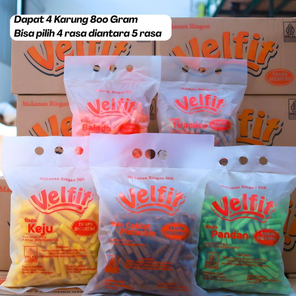 VELFIT SNACK STIK BALADO 4 RASA BERAT 800g.