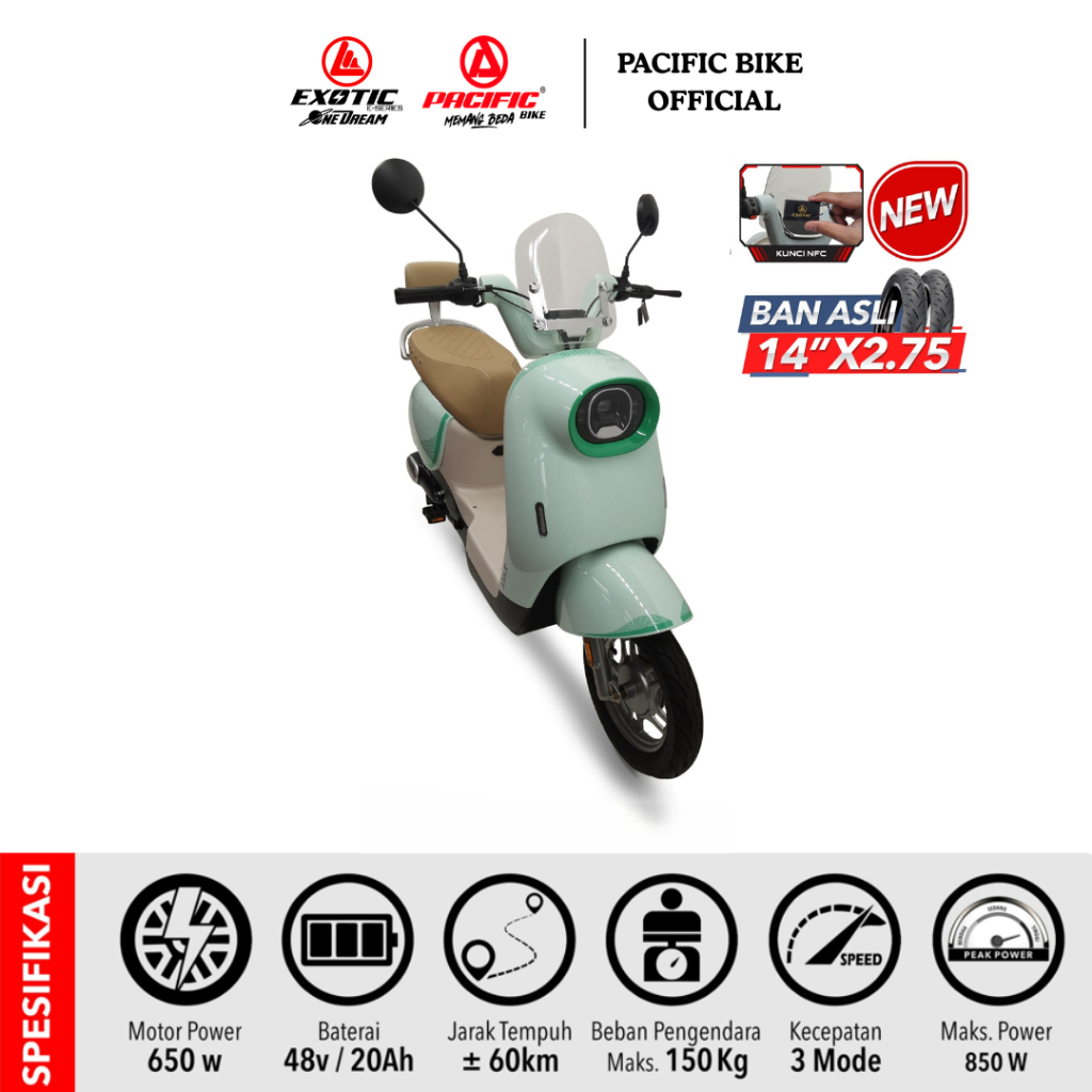 Pacific Sepeda Listrik Electric Motor Pedal Exotic Varilux Pro One Dream