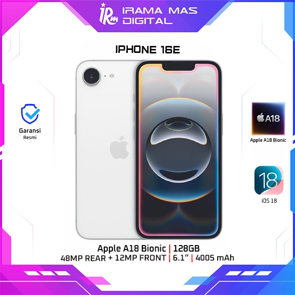 IPHONE 16E 128GB (WHITE, BLACK)